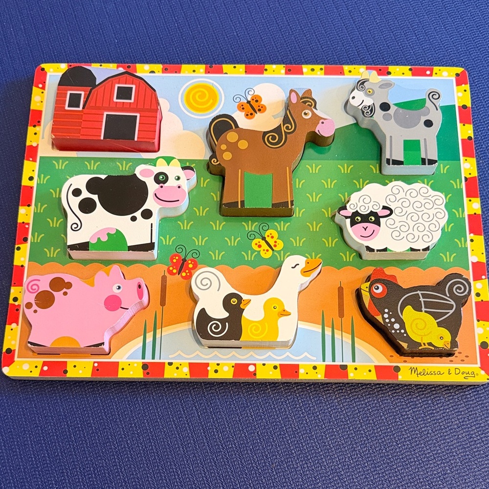 Melissa & Doug Farm Animal Wooden Puzzle
